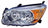 Depo 312-1197L-US1 Headlight Lens Housing - Left