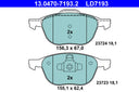 ATE LD7193 Disc Brake Pad Set - Front