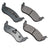 Akebono ACT1040 Disc Brake Pad Set - Rear