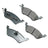 Akebono ACT858 Disc Brake Pad Set - Rear