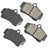 Akebono EUR738 Disc Brake Pad Set - Rear