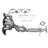 AP Exhaust 641553 Catalytic Converter with Integrated Exhaust Manifold - Front