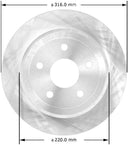 Bendix Friction PRT5726 Disc Brake Rotor - Rear