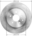 Bendix Friction PRT5955 Disc Brake Rotor - Rear