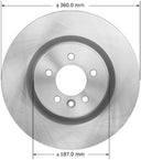 Bendix Friction PRT5956 Disc Brake Rotor - Front