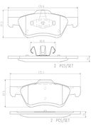 Brembo P24159N Disc Brake Pad Set - Front