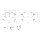 Brembo P36038N Disc Brake Pad Set - Front
