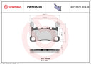 Brembo P65050N Disc Brake Pad Set - Rear