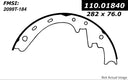 Centric 111.01840 Drum Brake Shoe - Front or Rear