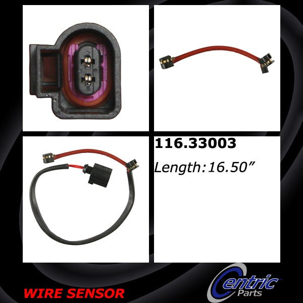 Centric 116.33003 Disc Brake Pad Wear Sensor - Front