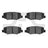 Dynamite Friction 1400-1274-00 Disc Brake Pad Set - Rear
