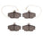 Dynamite Friction 1551-0292-00 Disc Brake Pad Set - Front