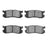 Dynamite Friction 1551-0400-00 Disc Brake Pad Set - Rear