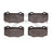 Dynamite Friction 1551-1718-00 Disc Brake Pad Set - Rear