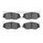 Dynamite Friction 1552-0914-00 Disc Brake Pad Set - Front