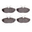 R1 Concepts 2551-0806-00 Disc Brake Pad Set - Rear