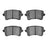 R1 Concepts 2600-1386-00 Disc Brake Pad Set - Rear