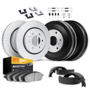 Dynamic Friction 4214-48003 Disc Brake Pad and Rotor / Drum Brake Shoe and Drum Kit - Front and Rear