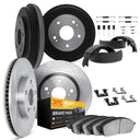 Dynamic Friction 6284-47075 Disc Brake Pad and Rotor / Drum Brake Shoe and Drum Kit - Front and Rear