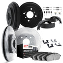 Dynamic Friction 6514-03255 Disc Brake Pad and Rotor / Drum Brake Shoe and Drum Kit - Front and Rear