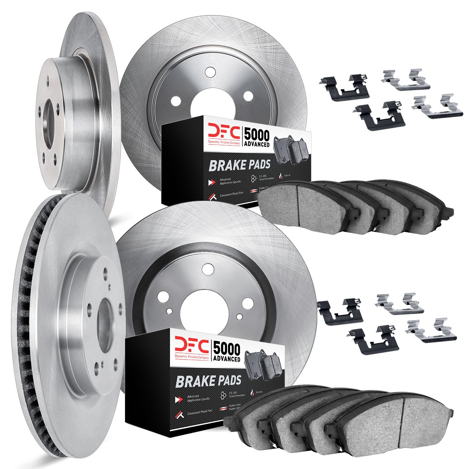 Dynamic Friction 6514-40956 Disc Brake Kit - Front and Rear