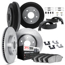 Dynamic Friction 6514-47731 Disc Brake Pad and Rotor / Drum Brake Shoe and Drum Kit - Front and Rear