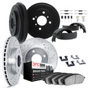 Dynamic Friction 7514-67085 Disc Brake Pad and Rotor / Drum Brake Shoe and Drum Kit - Front and Rear