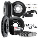 Dynamic Friction 8514-76054 Disc Brake Pad and Rotor / Drum Brake Shoe and Drum Kit - Front and Rear