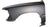 TechPro TO1241128 Fender - Front Right