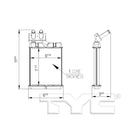 TYC 96115 HVAC Heater Core - Front