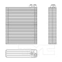 TYC 97148 A/C Evaporator Core - Front