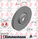 Zimmermann 150.2963.20 Disc Brake Rotor - Front Right