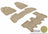 MAXpider Rubber Floor Mats for 2013 2012 2011 2010 2009 2008 2007 Acura MDX [Covers Front & Both Rear Rows, Tan] L1AC00001502