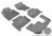 MAXpider Rubber Floor Mats for 2015 2014 2013 2012 2011 2010 2009 2008 2007 Audi Q7 [Covers Front & Both Rear Rows, Gray] L1AD02601501