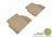 MAXpider Rubber Floor Mats for 2017 2016 2015 2014 2013 2012 2011 Audi A8 Quattro [Covers Rear (2nd) Row, Tan] L1AD03121502
