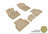 MAXpider Rubber Floor Mats for Q3/Q3 Quattro [Covers Front & Rear Row, Tan] L1AD03901502