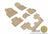 MAXpider Rubber Floor Mats for Q7/SQ7 [Covers Front & Both Rear Rows, Tan] L1AD04101502