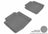 MAXpider Rubber Floor Mats for 2009 2008 2007 2006 2005 Buick LaCrosse [Covers Rear (2nd) Row, Gray] L1BC00221501