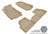 MAXpider Rubber Floor Mats for 2021 2020 2019 2018 2017 2016 2015 2014 2013 Buick Encore [Covers Front & Rear Row, Tan] L1BC01601502