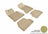 MAXpider Rubber Floor Mats for BMW [Covers Front & Rear Row, Tan] L1BM05001502