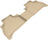 MAXpider Rubber Floor Mats for 2021 2020 2019 BMW X5 [Covers Rear (2nd) Row, Tan] L1BM10221502
