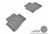 MAXpider Rubber Floor Mats for 2019 2018 2017 2016 2015 2014 2013 Cadillac XTS [Covers Rear (2nd) Row, Gray] L1CD01121501