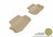 MAXpider Rubber Floor Mats for 2015 2014 2013 2012 2011 2010 Chevrolet Camaro [Covers Rear (2nd) Row, Tan] L1CH01721502