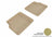 MAXpider Rubber Floor Mats for 2011 2010 2009 2008 2007 2006 Chevrolet HHR [Covers Rear (2nd) Row, Tan] L1CH02121502