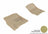 MAXpider Rubber Floor Mats for Chevrolet/GMC [Covers Front Row, Tan] L1CH03911502