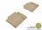 MAXpider Rubber Floor Mats for 2020 2019 2018 2017 2016 2015 2014 Chevrolet Impala [Covers Rear (2nd) Row, Tan] L1CH04221502