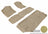 MAXpider Rubber Floor Mats for Suburban 1500/Suburban 2500 [Covers Front & Both Rear Rows, Tan] L1CH04601502