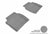 MAXpider Rubber Floor Mats for 2012 2011 2010 2009 2008 Chevrolet Malibu [Covers Rear (2nd) Row, Gray] L1CH04821501