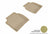 MAXpider Rubber Floor Mats for 2012 2011 2010 2009 2008 Chevrolet Malibu [Covers Rear (2nd) Row, Tan] L1CH04821502