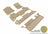 MAXpider Rubber Floor Mats for 2020 2019 2018 2017 2016 2015 Chevrolet Tahoe [Covers Front & Both Rear Rows, Tan] L1CH06201502